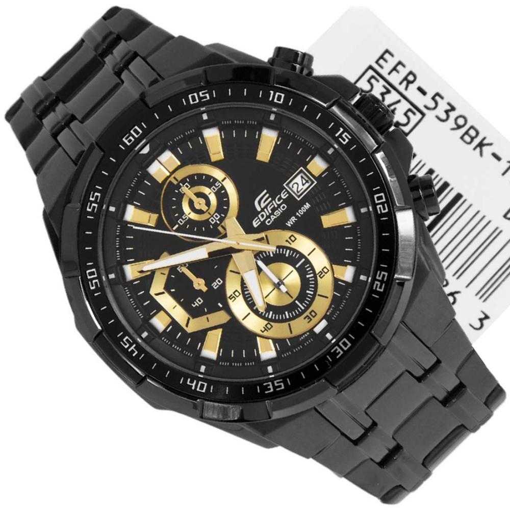 Casio edifice clearance black gold