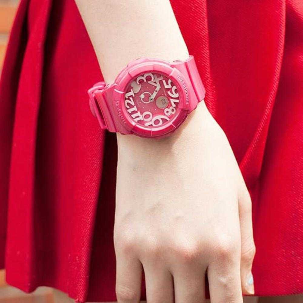 CASIO BABY-G BGA-130-4BDR DIGITAL QUARTZ PINK RESIN WOMEN'S WATCH - H2 Hub Watches