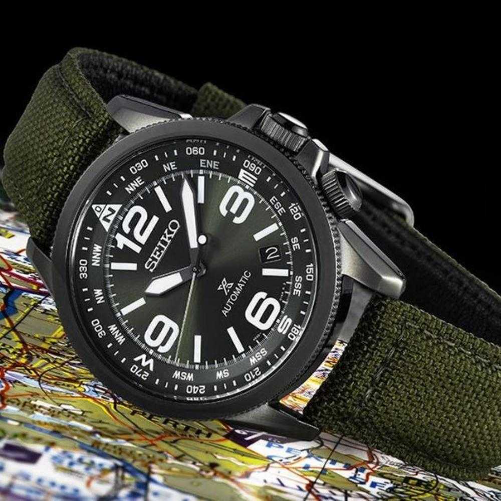 SEIKO PROSPEX SRPC33K1 AUTOMATIC MEN'S GREEN NYLON STRAP WATCH - H2 Hub Watches