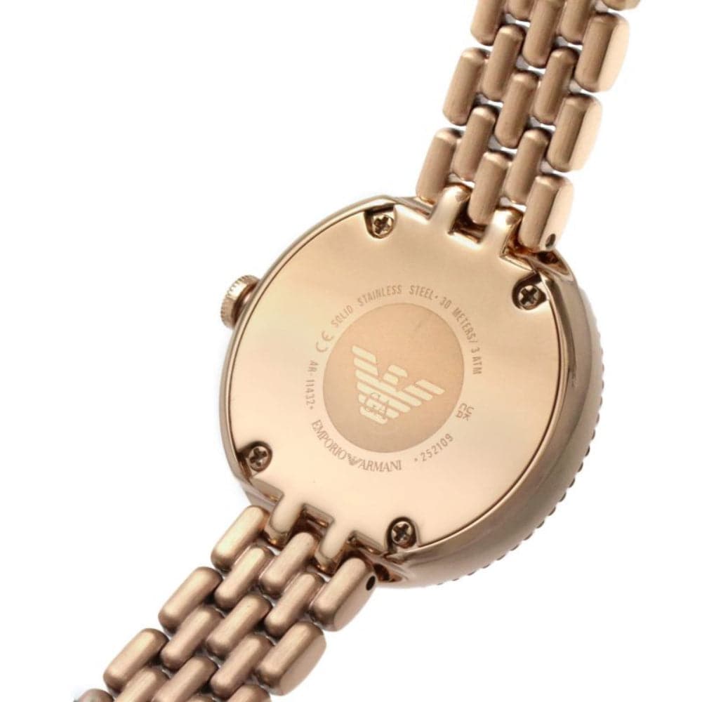 EMPORIO ARMANI AR11432 ROSE GOLD STAINLESS STEEL WOMEN WATCH – H2 Hub