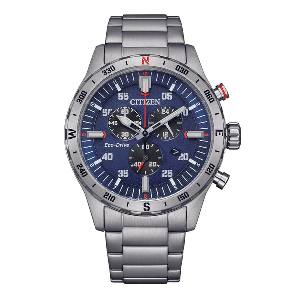 Citizen Eco-Drive Blue Dial Stainless Steel Strap Men Watch AT2520-89L