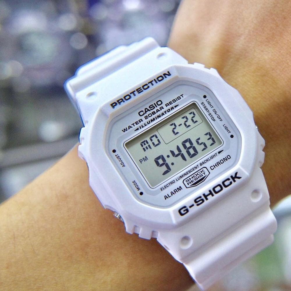 CASIO G-SHOCK DW-5600MW-7DR-P DIGITAL QUARTZ WHITE RESIN MEN WATCH