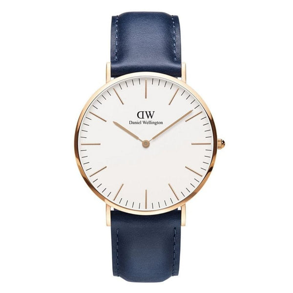 DANIEL WELLINGTON CLASSIC DW00100123 BLUE LEATHER WOMEN'S WATCH