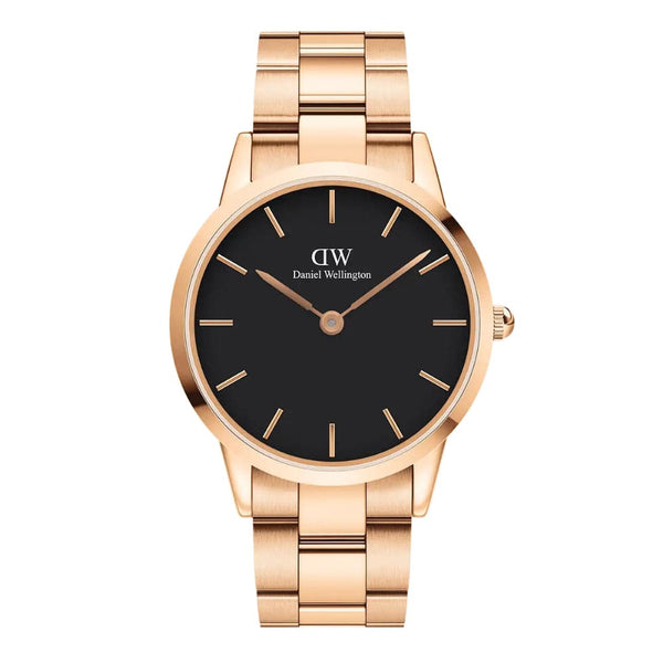 Daniel Wellington 40mm Black Dial Gold Stainless Steel Women Watch DW00100344