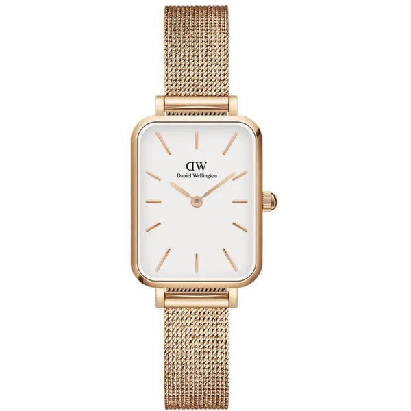 DANIEL WELLINGTON QUADRO DW00100431 (20X26mm) GOLD MESH STRAP WOMEN'S WATCH