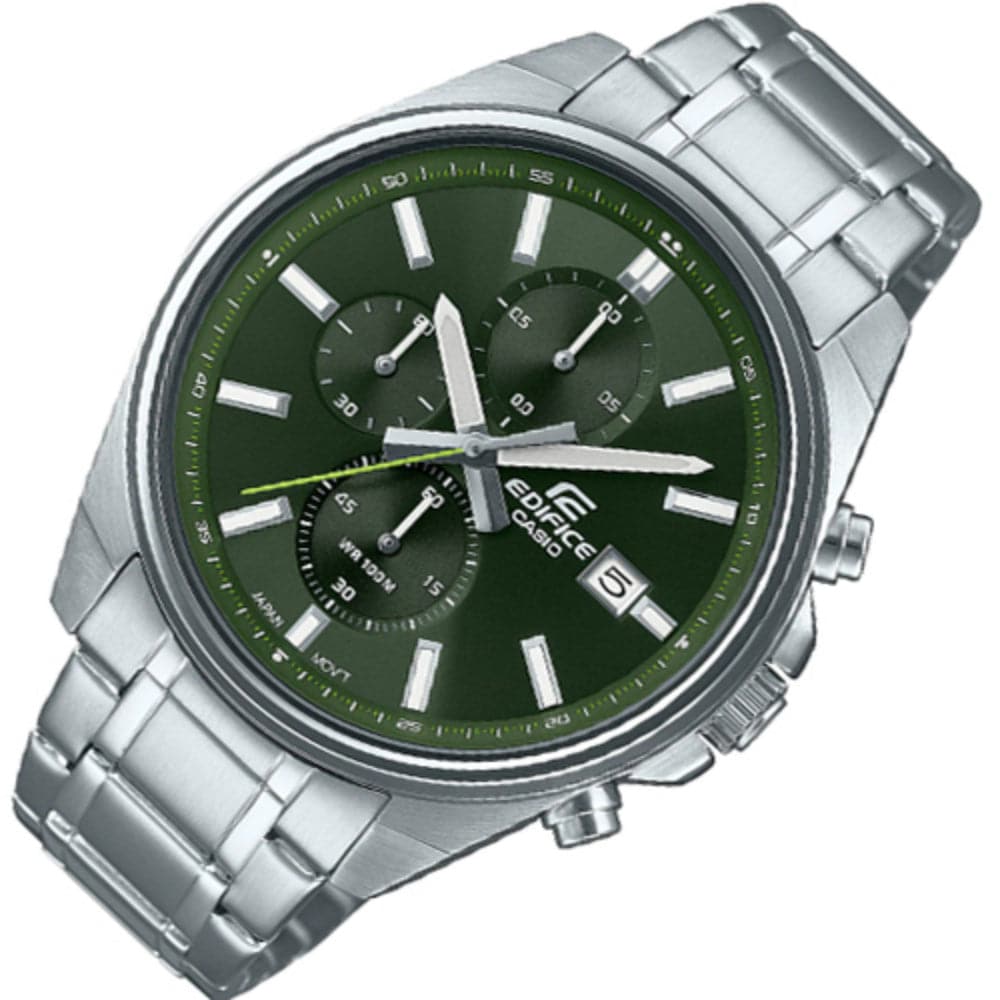 Casio green store dial watch