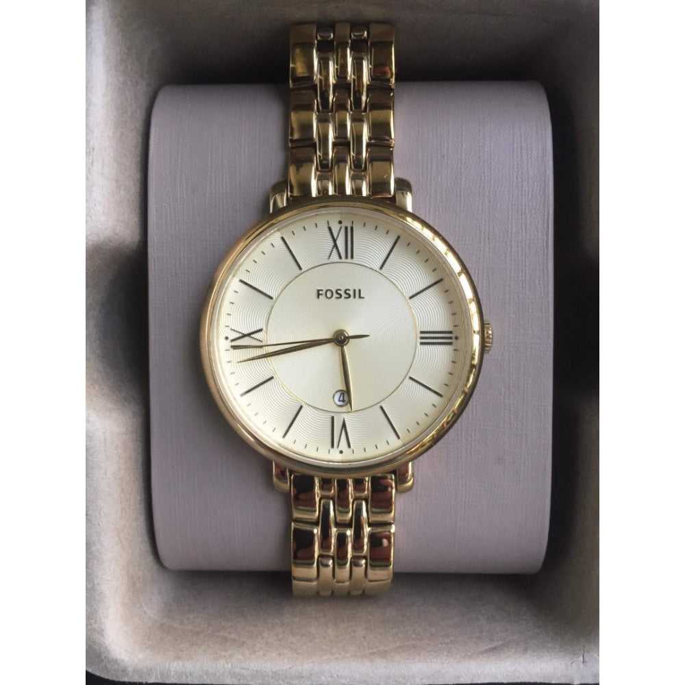 FOSSIL JACQUELINE GOLD STAINLESS STEEL ES3434 WOMEN S WATCH H2 Hub