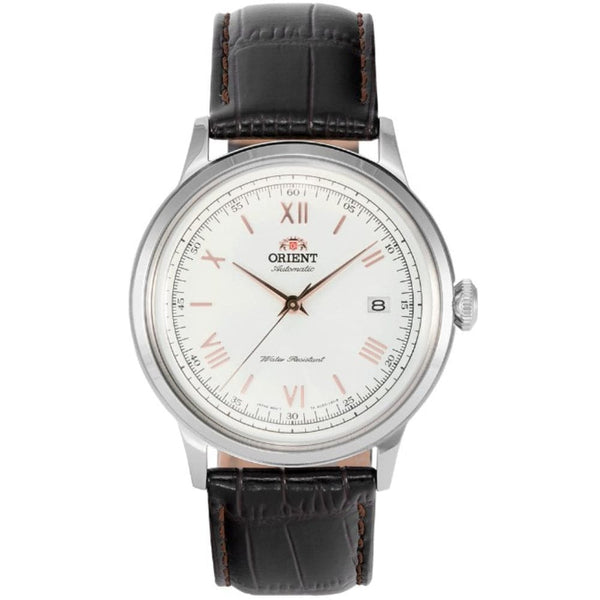 ORIENT FAC00008W0 WHITE DIAL BROWN LEATHER MEN'S WATCH