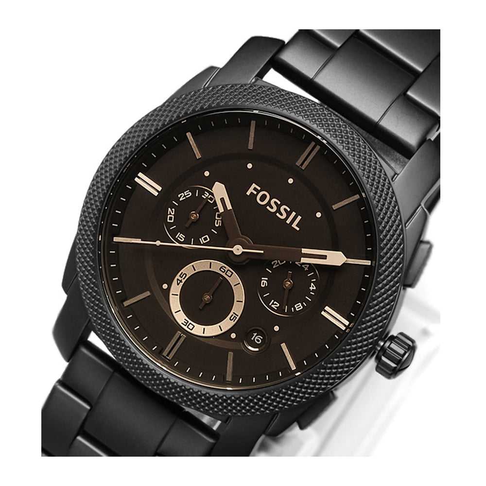 Fossil Machine Chronograph Black Stainless Steel Men s Watch