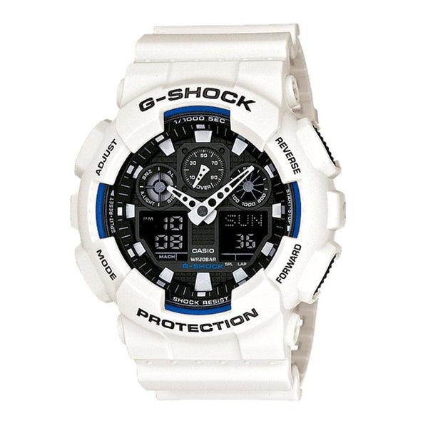 CASIO G-SHOCK GA-100B-7ADR-P DIGITAL WHITE RESIN MEN WATCH