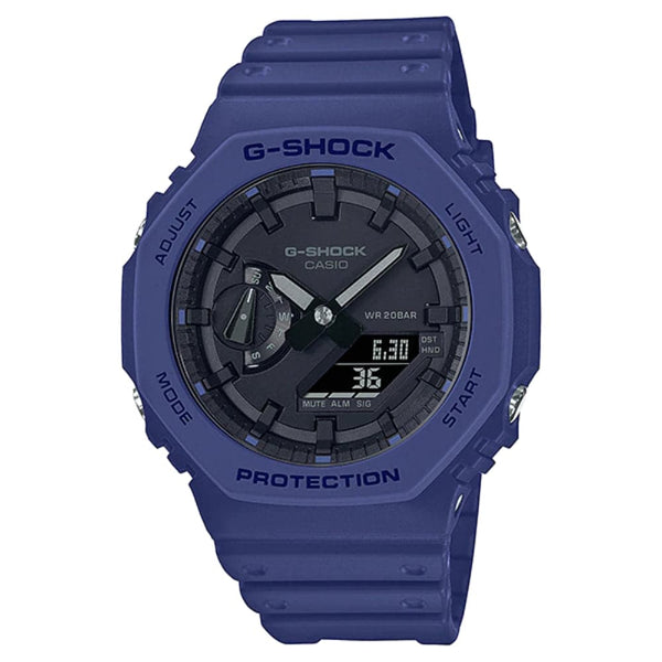 CASIO G-SHOCK GA-2100-2ADR BLUE RESIN STRAP MEN'S WATCH