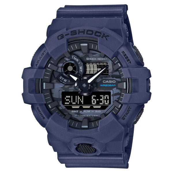 CASIO G-SHOCK GA-700CA-2ADR BLUE RESIN MEN WATCH