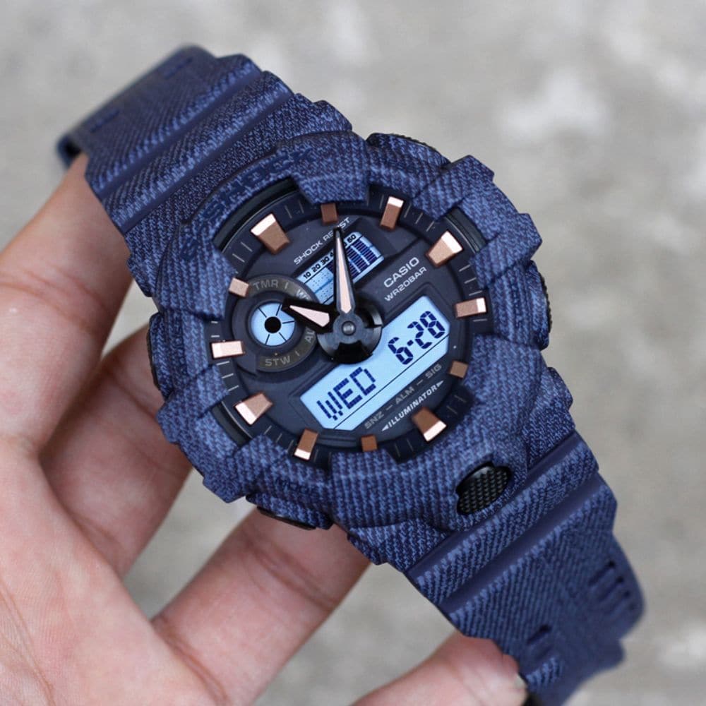 BUY Casio Baby-G Denim Pattern Analogue Digital Limited Sport Watch  BA-110DC-2A1, BA110DC - Buy Watches Online | CASIO Red Deer Watches