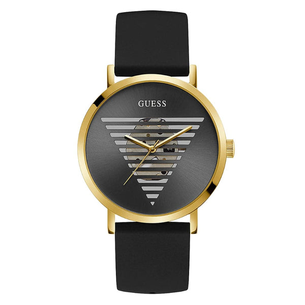 GUESS BLACK SILICONE STRAP MEN'S WATCH GW0503G1