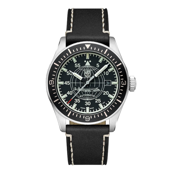 Luminox Constellation Automatic Series - 9601 Black Leather Strap Men Watch