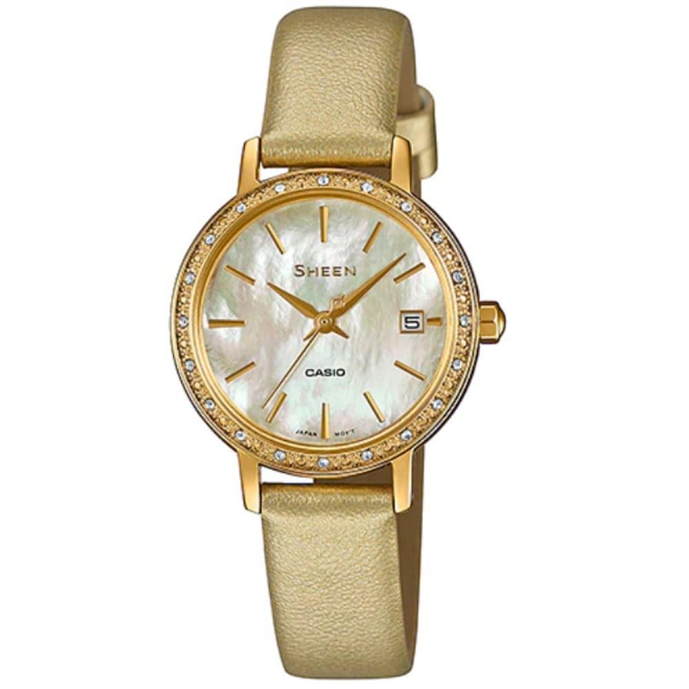 Casio SX189 Sheen Analog Silver Dial Watch (Women)