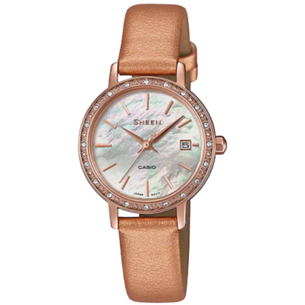 Casio sheen watches 2025 rose gold