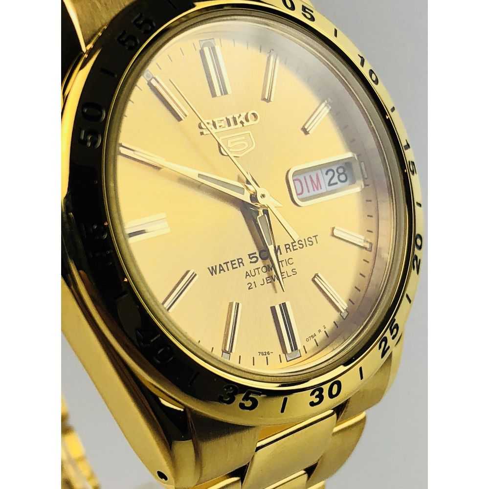 SEIKO 5 SNKE06K1 AUTOMATIC STAINLESS STEEL MEN'S GOLD WATCH - H2 Hub Watches