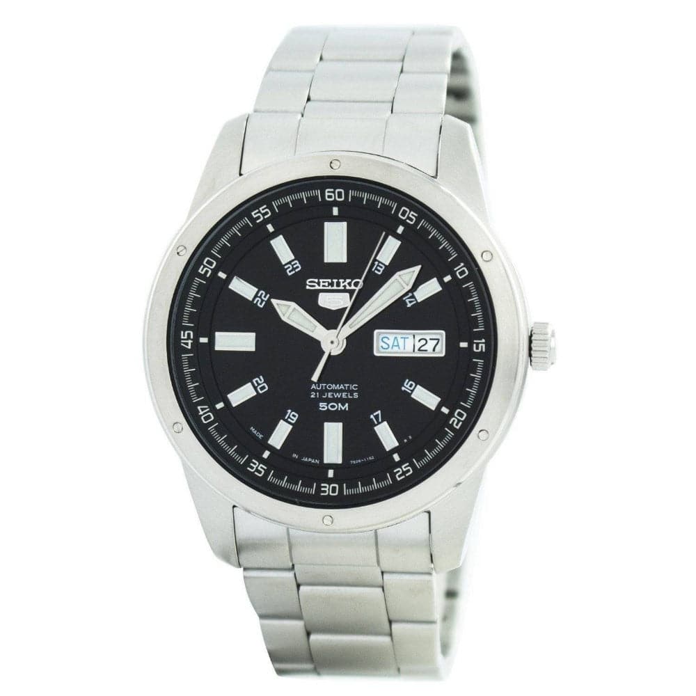 Seiko 5 automatic shop 21 jewels black dial