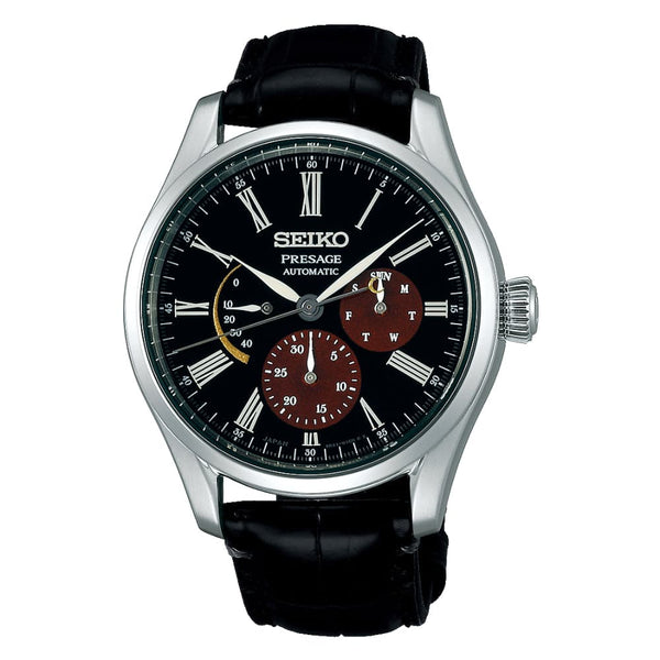 SEIKO PRESAGE SPB085J1P BLACK LEATHER MEN'S WATCH