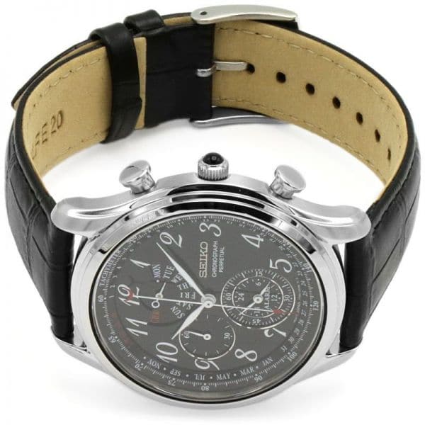 SEIKO GENERAL SPC255P1 CHRONOGRAPH ALARM QUARTZ BLACK DIAL MEN'S ...