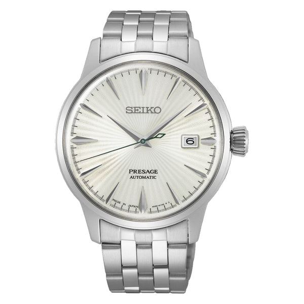 SEIKO PRESAGE SILVER STAINLESS STEEL MEN'S WATCH SRPG23J1P