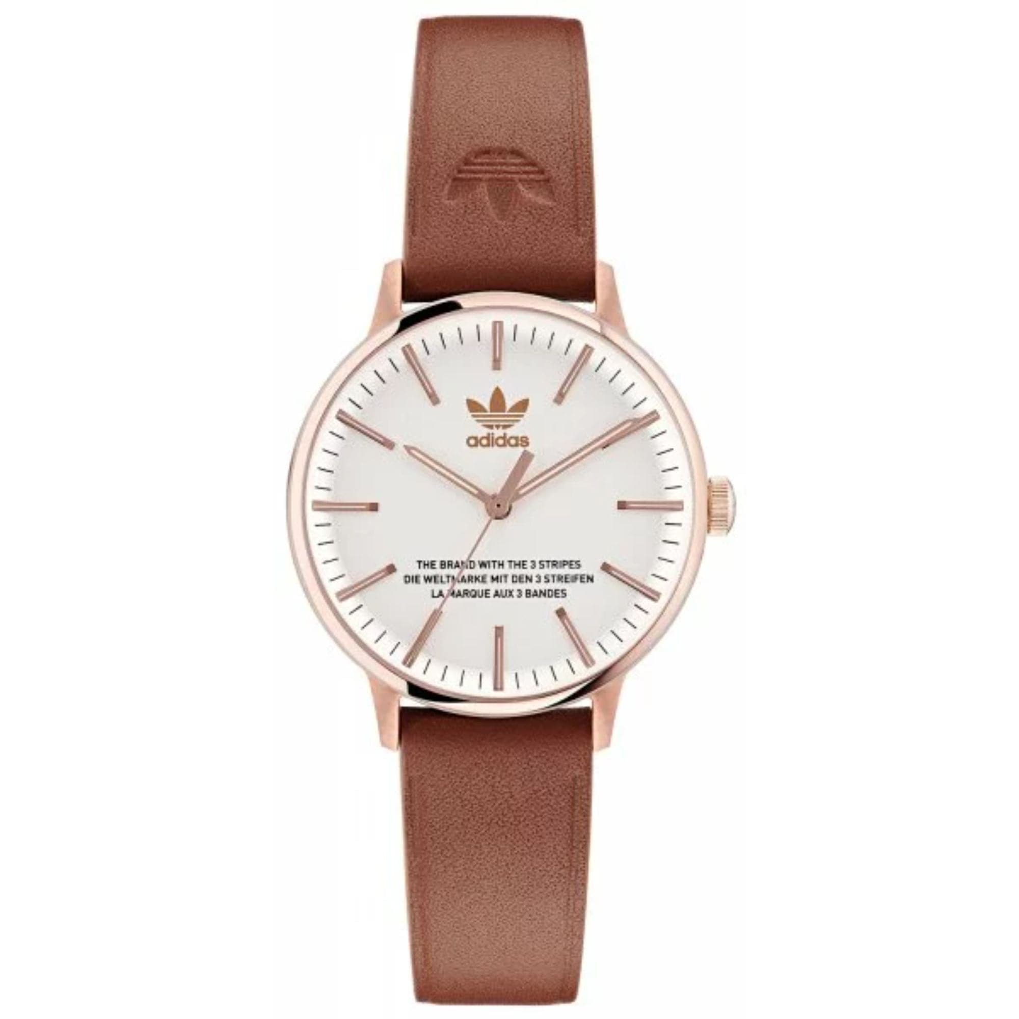 Adidas Original Brown Leather Strap Women Watch AOSY22575 – H2 Hub