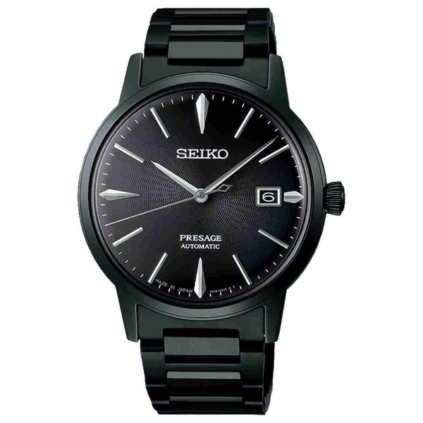 SEIKO PRESAGE COCKTAIL TIME AUTOMATIC BLACK DIAL MEN'S WATCH SRPJ15J1P