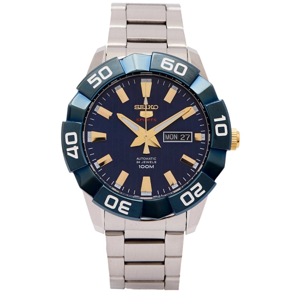 SEIKO 5 SPORTS SRPA53K1 AUTOMATIC STAINLESS STEEL MEN'S SILVER WATCH ...